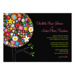 fatfatin Spring Flowers Pop Tree Wedding Invitatio Custom Invitation