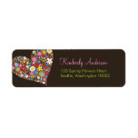 fatfatin Spring Flowers Valentine Heart Address La Return Address Label