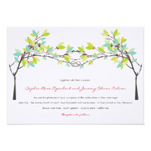 fatfatin Spring Knotted Love Trees Wedding Invite