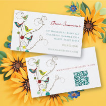 fatfatin Summer Bird and Swirls Profile Card