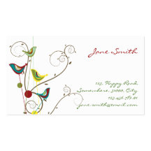 fatfatin Summer Bird and Swirls Profile Card Business Card