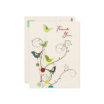 fatfatin Summer Bird and Swirls Thank You