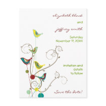 fatfatin Summer Birds And Swirls Save The Date