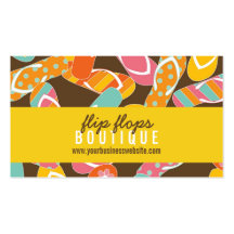 fatfatin Summer Flip Flops Custom Profile Card Business Card Template