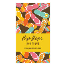 fatfatin Summer Flip Flops Custom Profile Card Business Cards