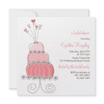 fatfatin Sweet Wedding Cake Bridal Shower Invite