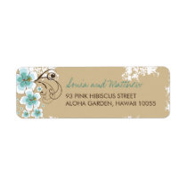 fatfatin Tropical Hibiscus Blue Custom Wedding Lab