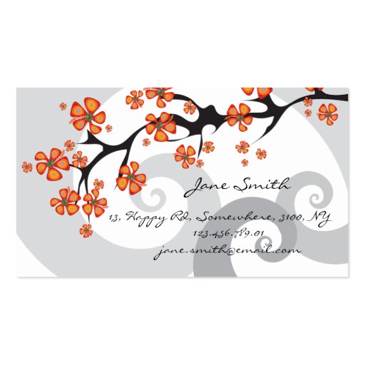 fatfatin Tropical Hibiscus Fusion Business Cards