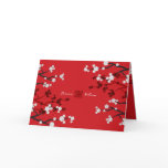 fatfatin White Sakuras Chinese Wedding Invitation Greeting Card