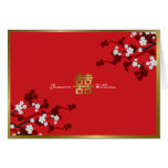 fatfatin White Sakuras Chinese Wedding Invitation cards