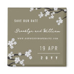 fatfatin White Sakuras Save The Date Magnet