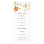 fatfatin Yellow Hibiscus Swirls Wedding Program Custom Announcements