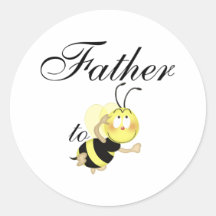 Father 2 be round stickers