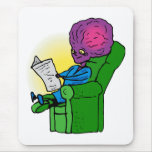 Father Alien reading Paper Mousepads