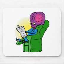 Father Alien reading Paper Mousepads