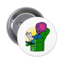 Father Alien reading Paper Pin