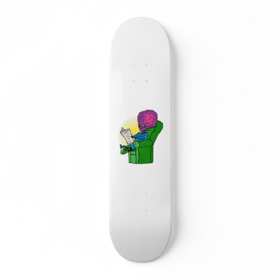 Father Alien reading Paper Skate Decks by alien_nation