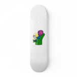 Father Alien reading Paper skateboards
