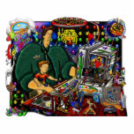 Father and Son at Computer Sculpture photo sculptures