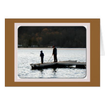Father and Son Greeting Card