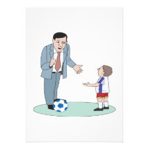 Father And Son Soccer Personalized Announcements
