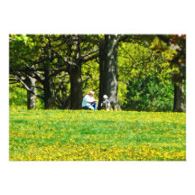 Father and Son Under the Trees Personalized Invitations
