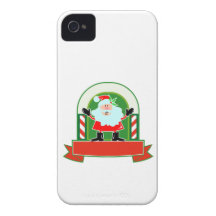 Father Christmas Santa Claus iPhone 4 Case-Mate Cases