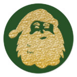 "Father Christmas" Santa Claus elegant gold Stickers