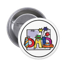 Father Day "Dad" card Button