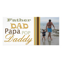 Father in different languages Photo Card