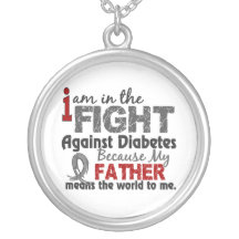 Father Means World To Me Diabetes Jewelry