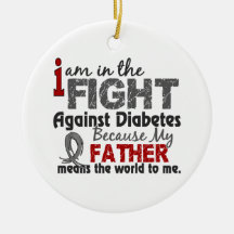 Father Means World To Me Diabetes Christmas Ornaments