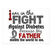 Father Means World To Me Diabetes Postcards