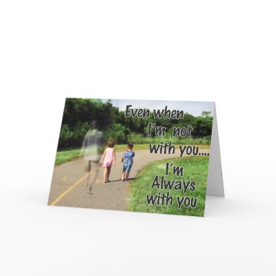 Father missing his Kids on Father's day Card by gravityx9