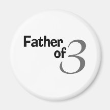 Father Of 3 Refrigerator Magnets
