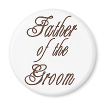 Father of Groom Classy Browns Magnets