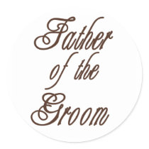 Father of Groom Classy Browns Sticker