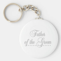 Father of Groom Grey Elegance Key Chain
