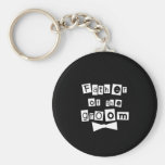 Father of Groom White on Black Keychains