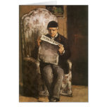 Father Of The Artist Reading by Paul Cezanne