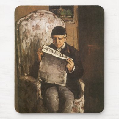 Father Of The Artist Reading by Paul Cezanne by MasterpieceCafe