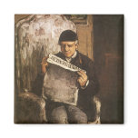 Father Of The Artist Reading by Paul Cezanne