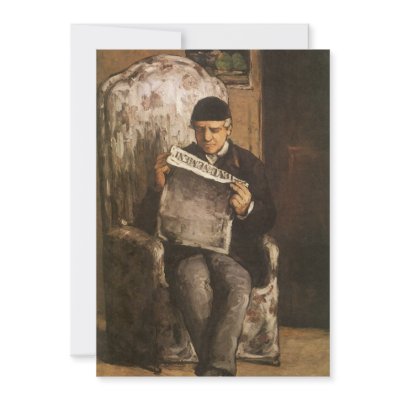 Father Of The Artist Reading by Paul Cezanne by MasterpieceCafe