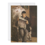 Father Of The Artist Reading by Paul Cezanne