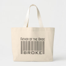 Father of the Bride Broke Canvas Bag