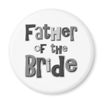 Father of the Bride Grey Refrigerator Magnet