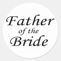 Father Of The Bride Round Sticker
