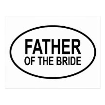 Father of the Bride Wedding Oval Postcards