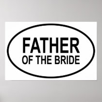 Father of the Bride Wedding Oval Print