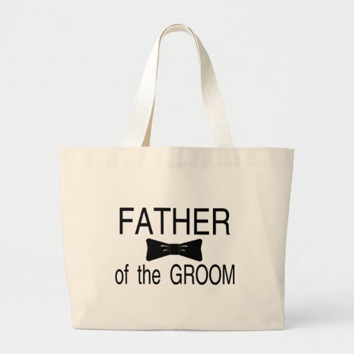 Father Of The Groom Bowtie Canvas Bag